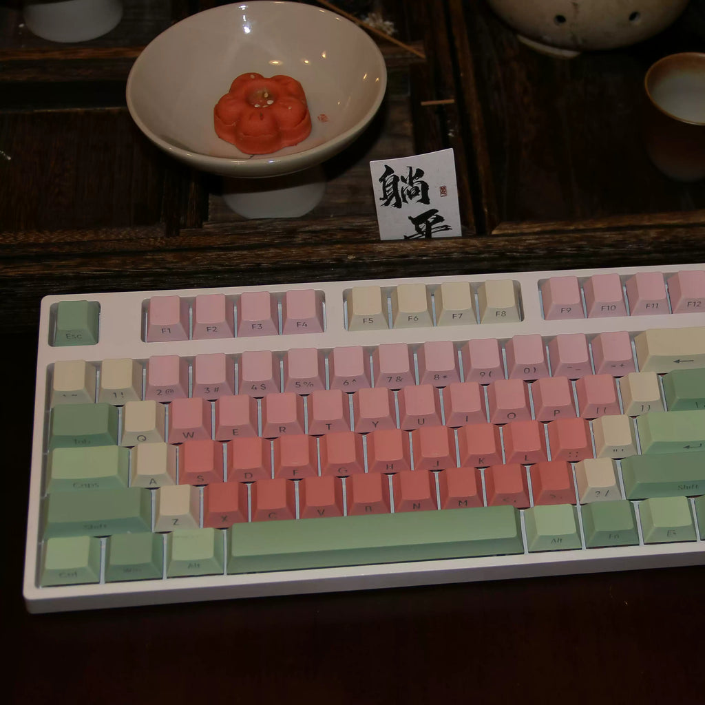 Watermelon Gummy OEM Profile PBT Side-Printed Shine-Through Keycap Set
