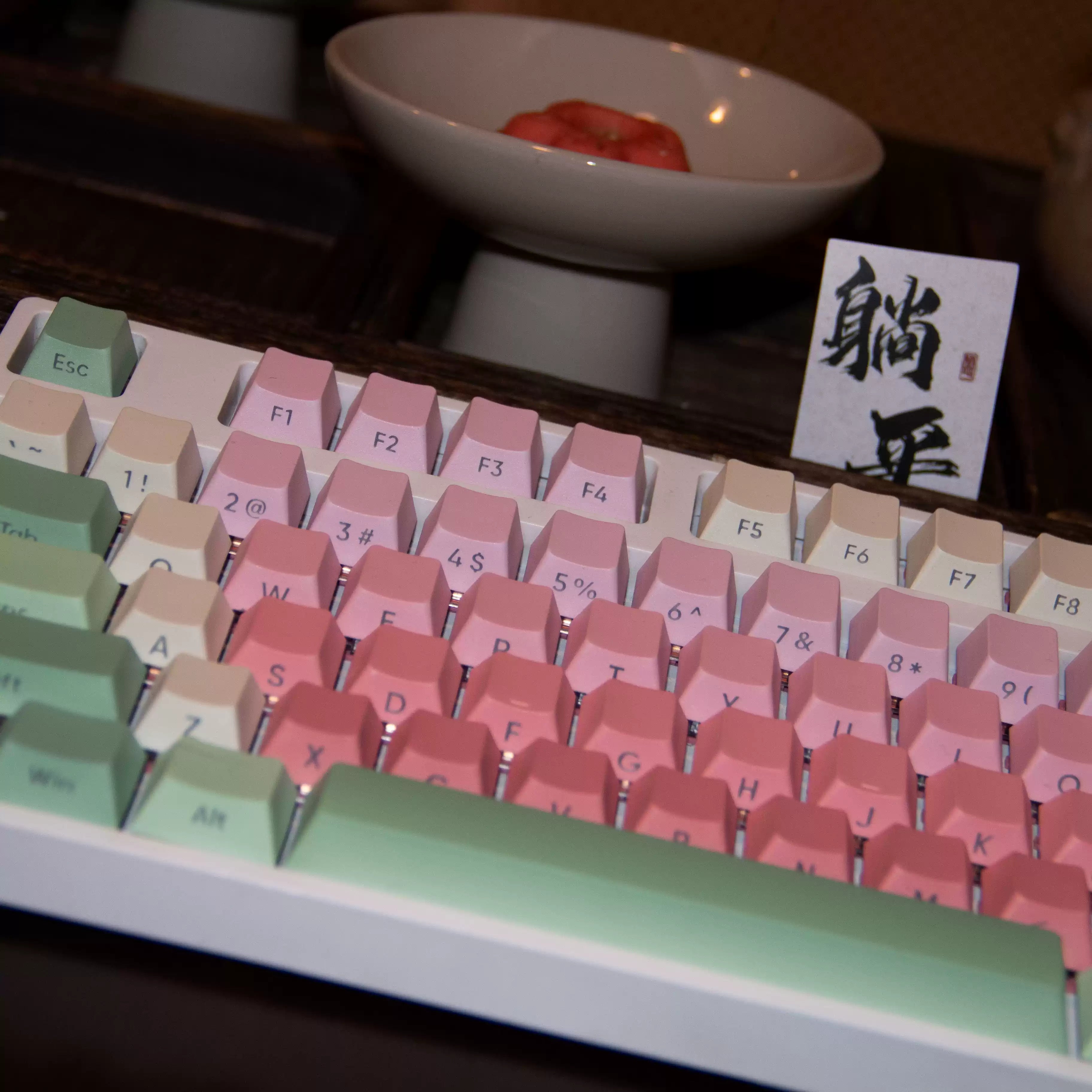 Watermelon Gummy OEM Profile PBT Side-Printed Shine-Through Keycap Set