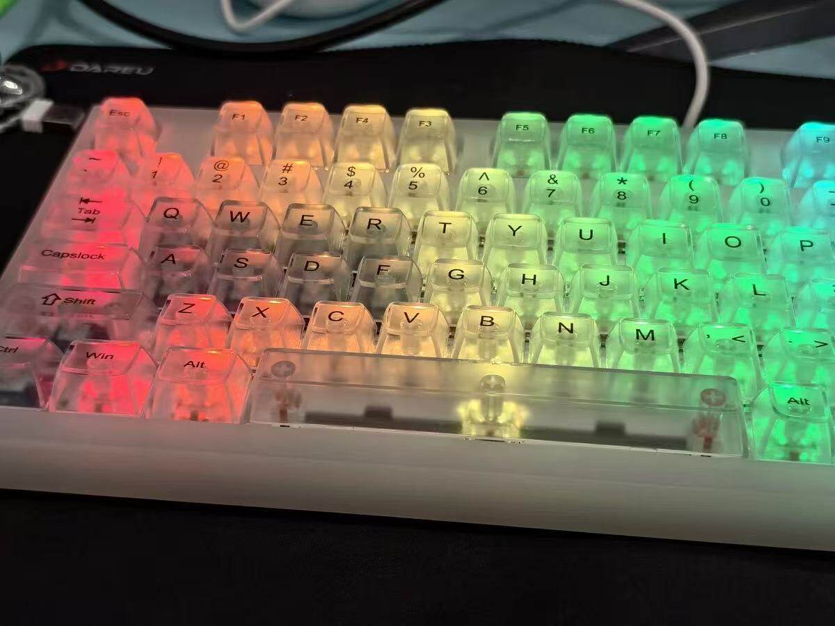 White Frosted Translucent 115-Key OEM Profile Keycap Set