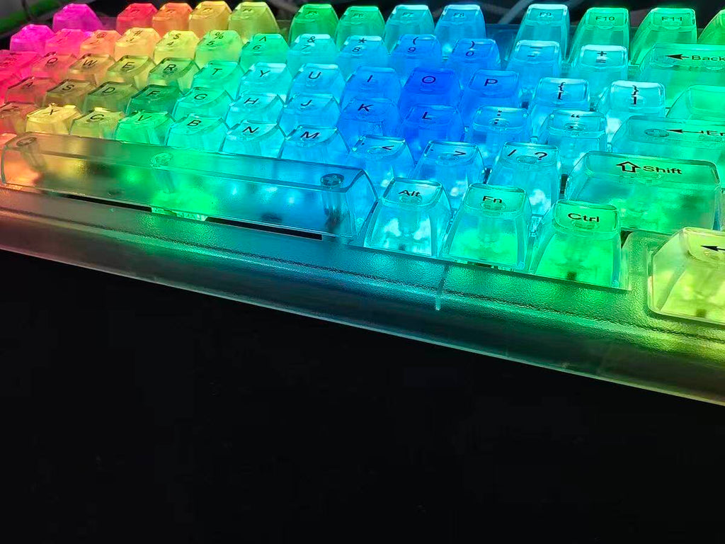White Frosted Translucent 115-Key OEM Profile Keycap Set