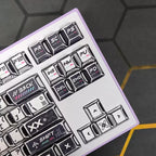White Graffiti PBT Keycap Set – 136 Keys