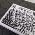 White Graffiti PBT Keycap Set – 136 Keys