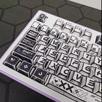 White Graffiti PBT Keycap Set – 136 Keys