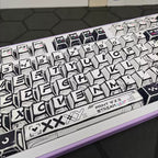 White Graffiti PBT Keycap Set – 136 Keys