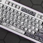 White Graffiti PBT Keycap Set – 136 Keys