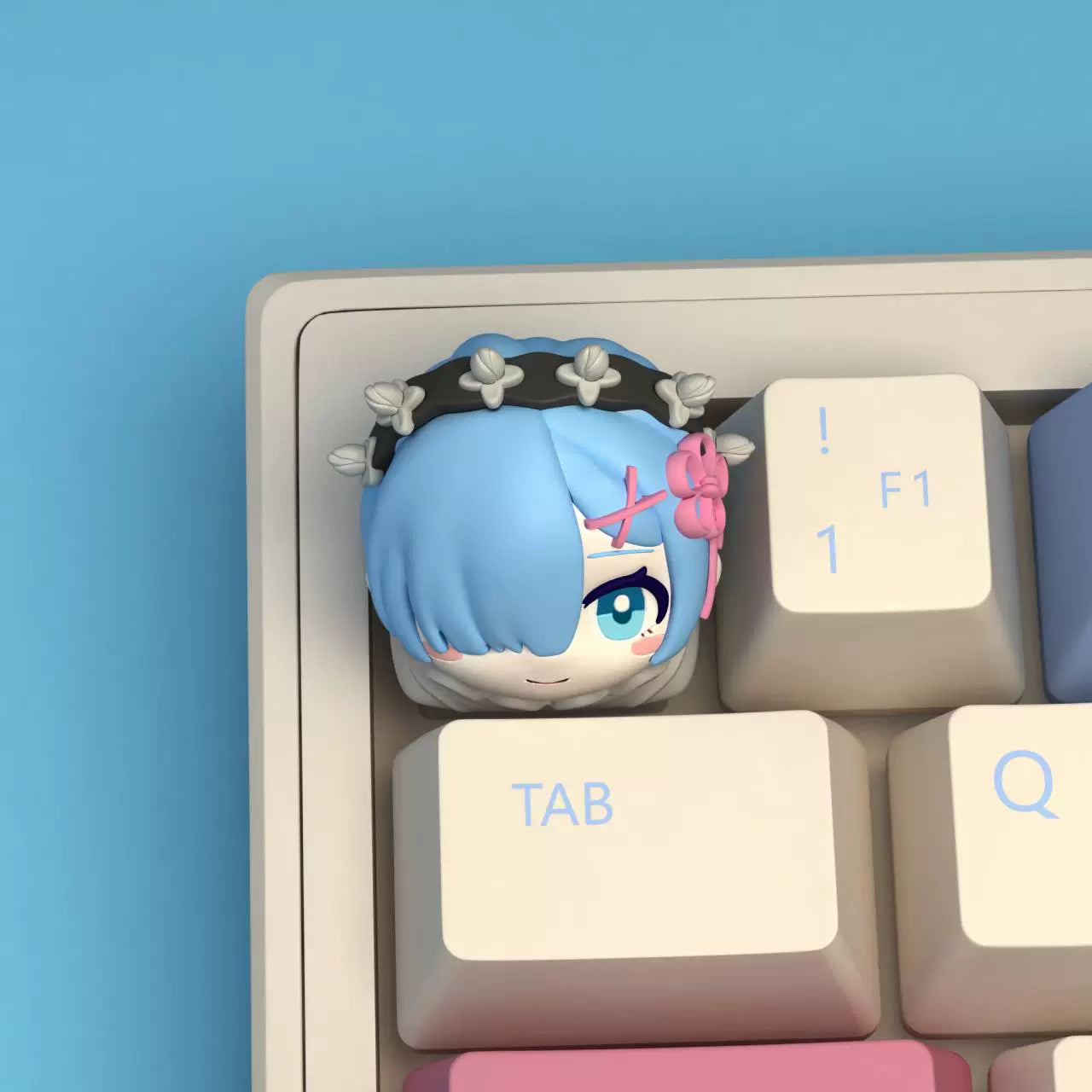 Rem (Re:ZERO) 3D Resin Artisan Keycap