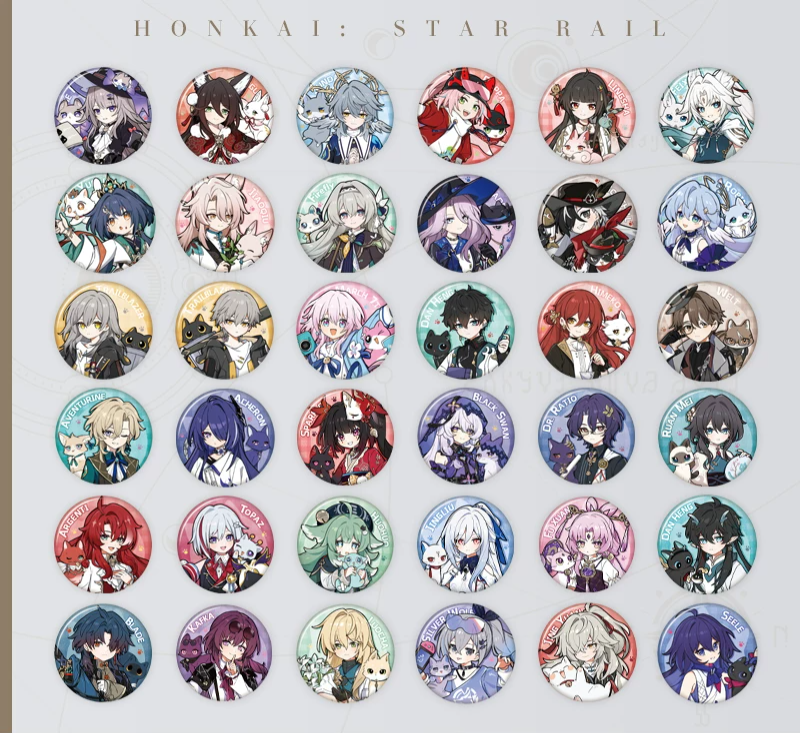[Honkai: Star Rail] Official "Tiny Cat / Critter Pick" Series Shimmering Badge