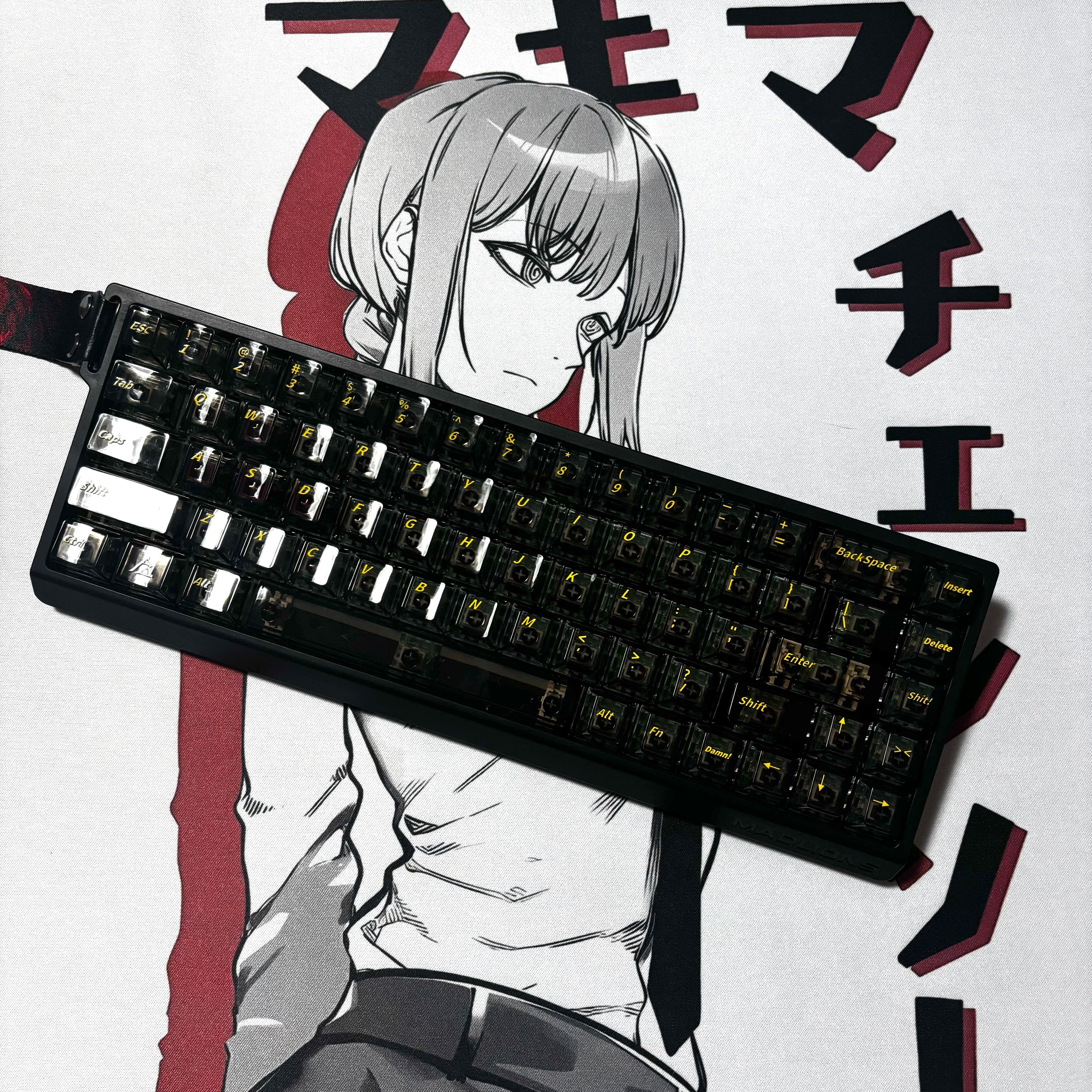 Obsidian Stone Ice Crystal Translucent Keycaps (PC OEM Profile)