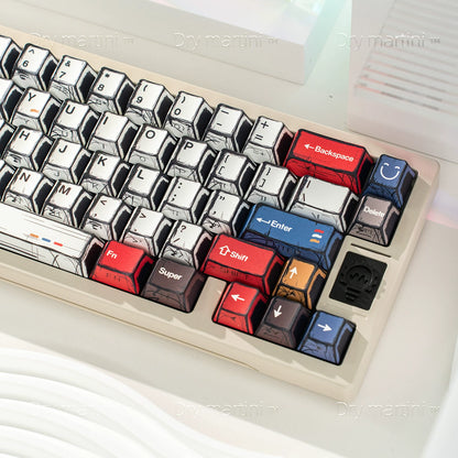 Comic Style PBT Shine-Through Keycaps (OEM) – Double Legends | 68–108 Layouts