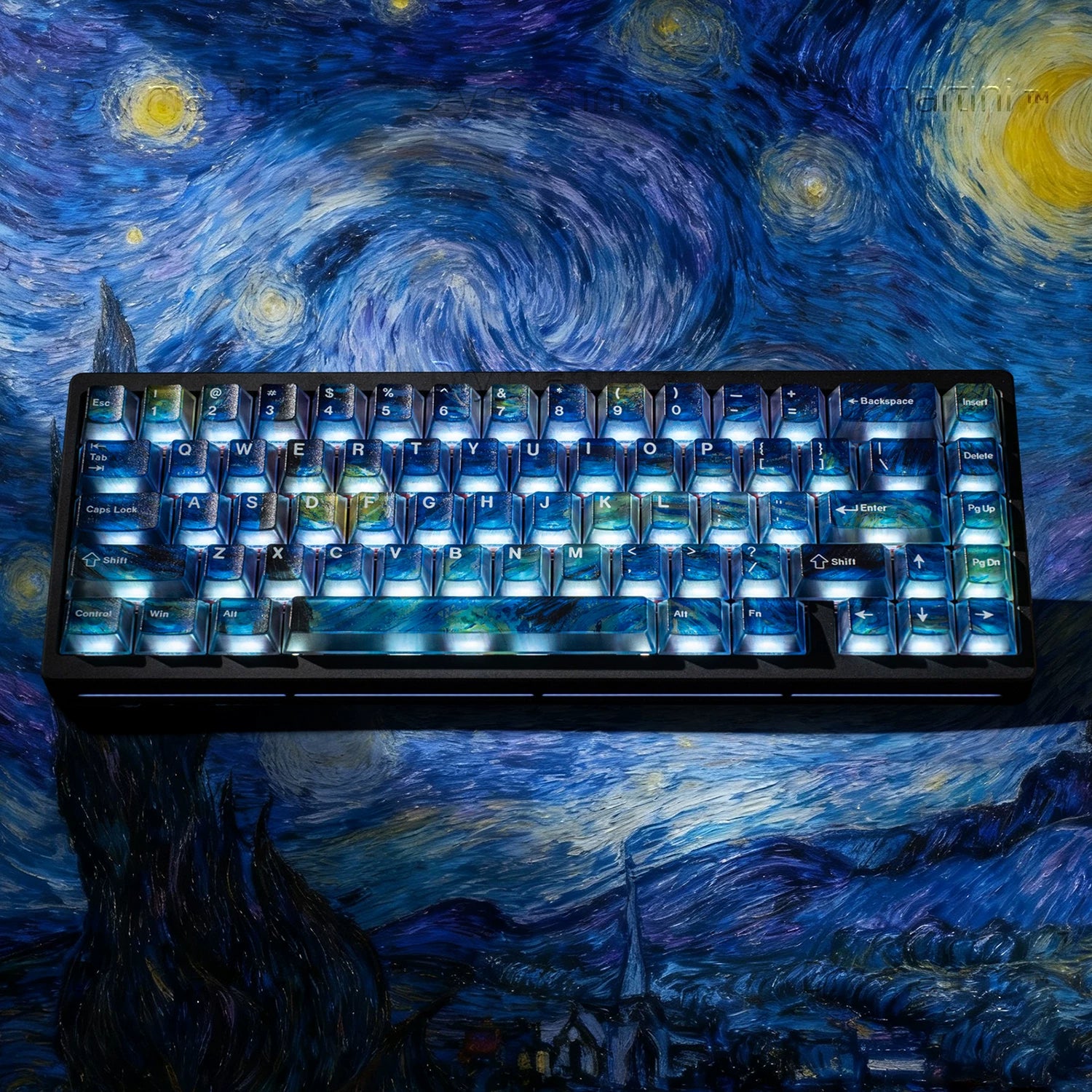 Starry Sky Transparent PC Keycap Set