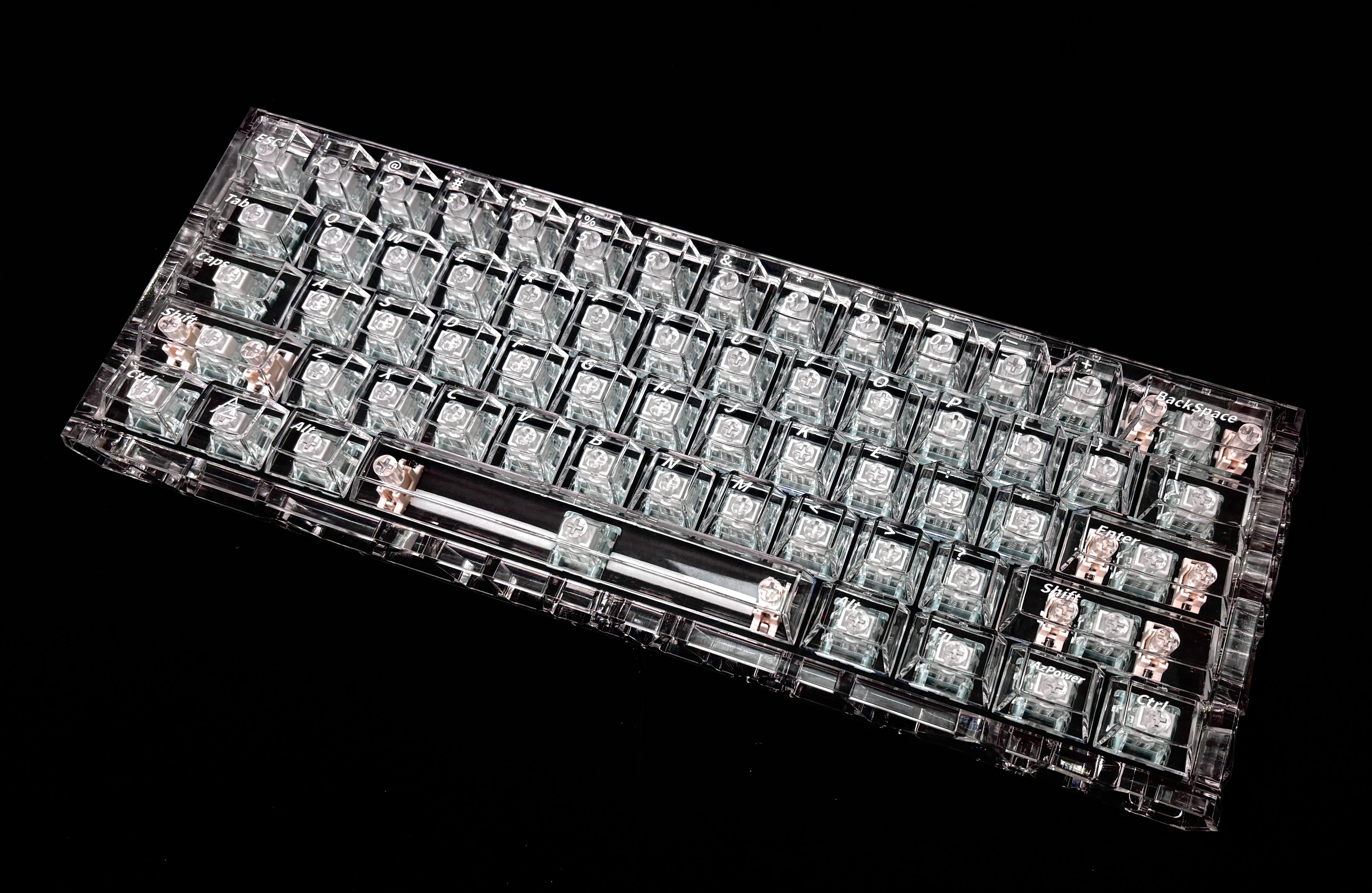 Azure Moon 2.0 Transparent PC Keycap Set – 132 Keys