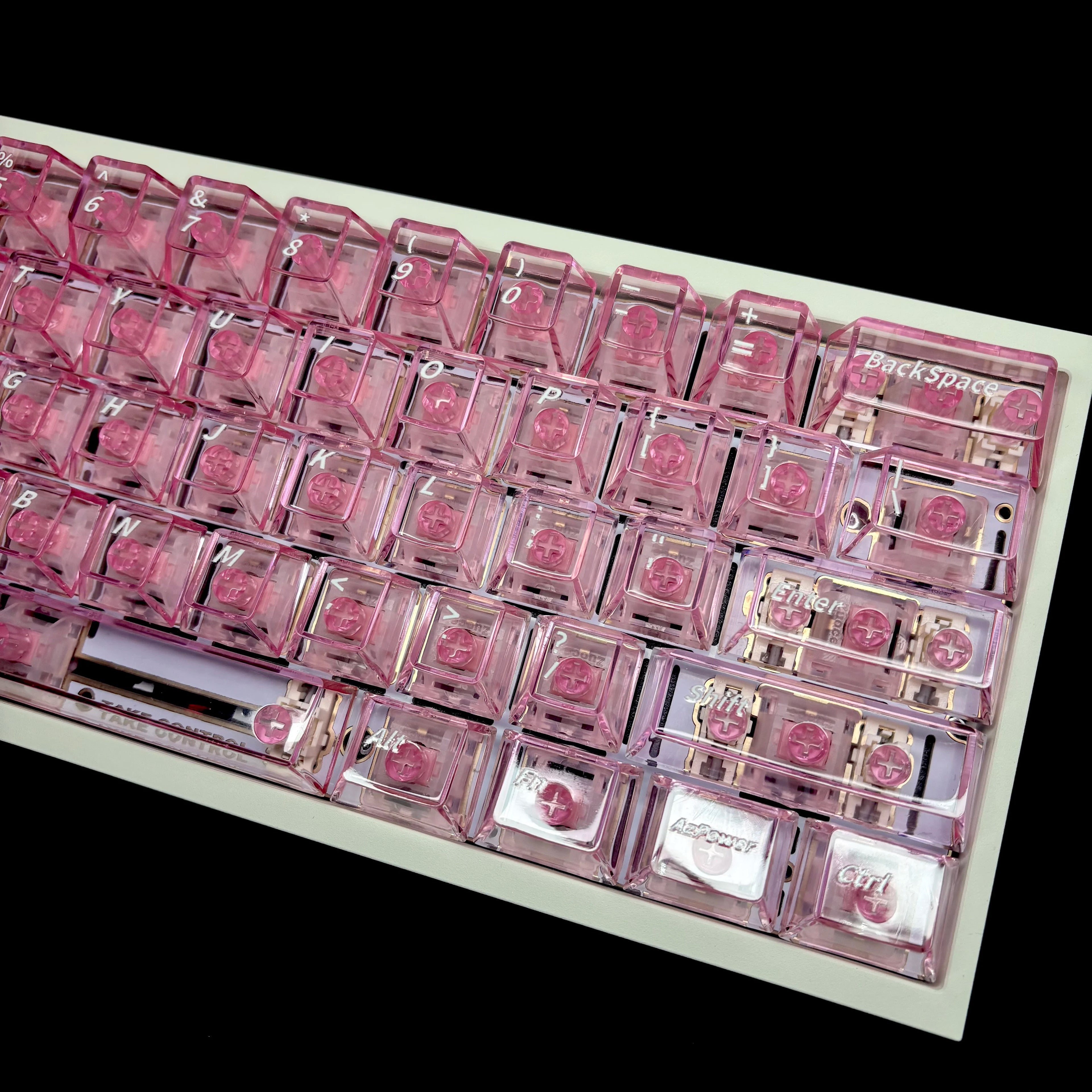 Peach Blossom Ice Crystal Translucent Keycaps (PC OEM) – 132 Keys