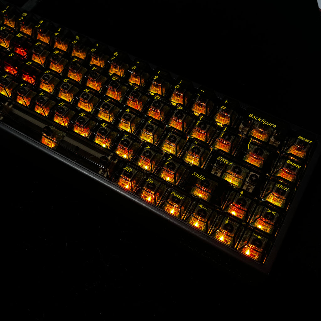 Obsidian Stone Ice Crystal Translucent Keycaps (PC OEM Profile)