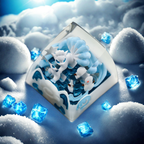 Pokémon White Vulpix Resin Artisan Keycap – ESC Key