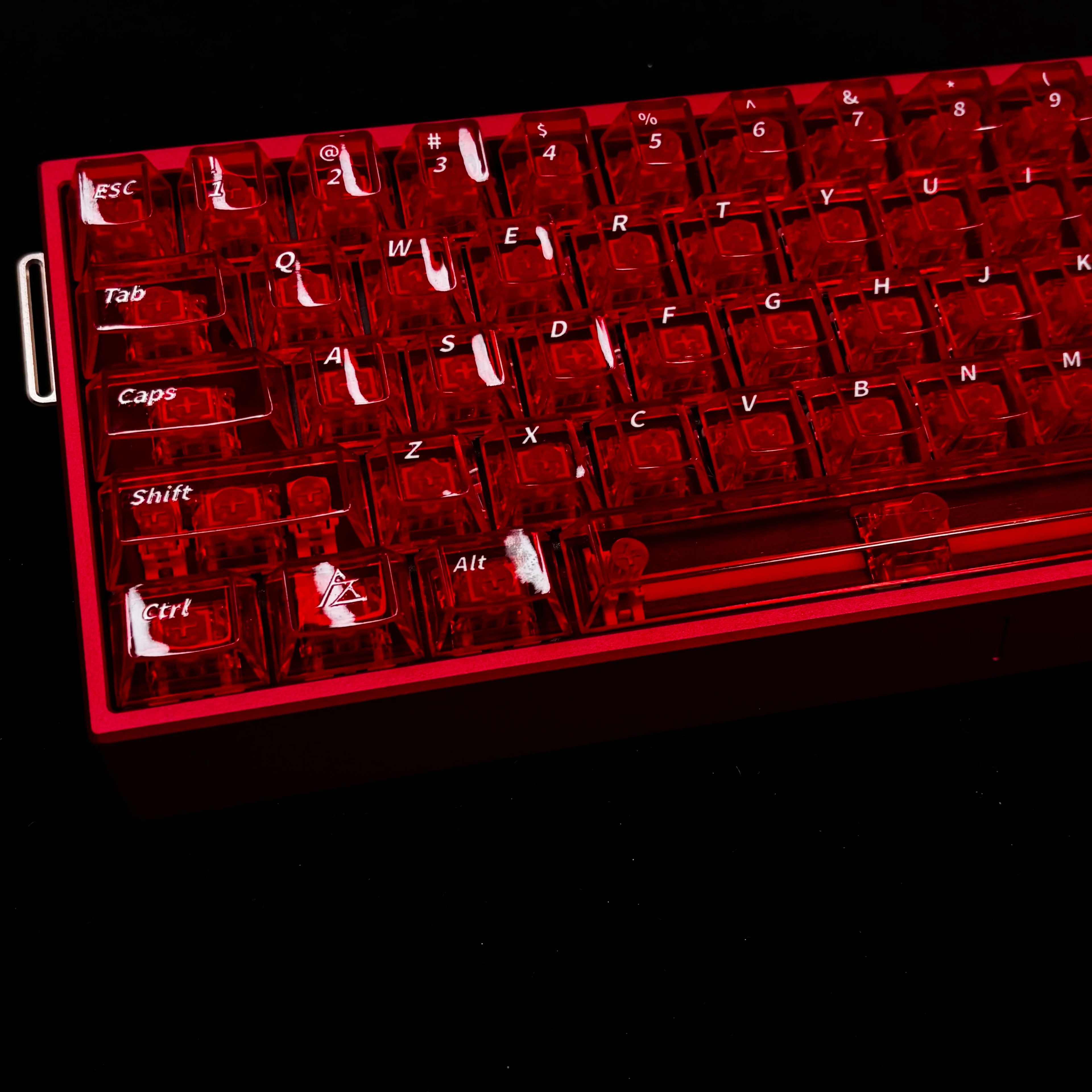 Vermilion Seal Transparent PC Keycap Set – 132 Keys