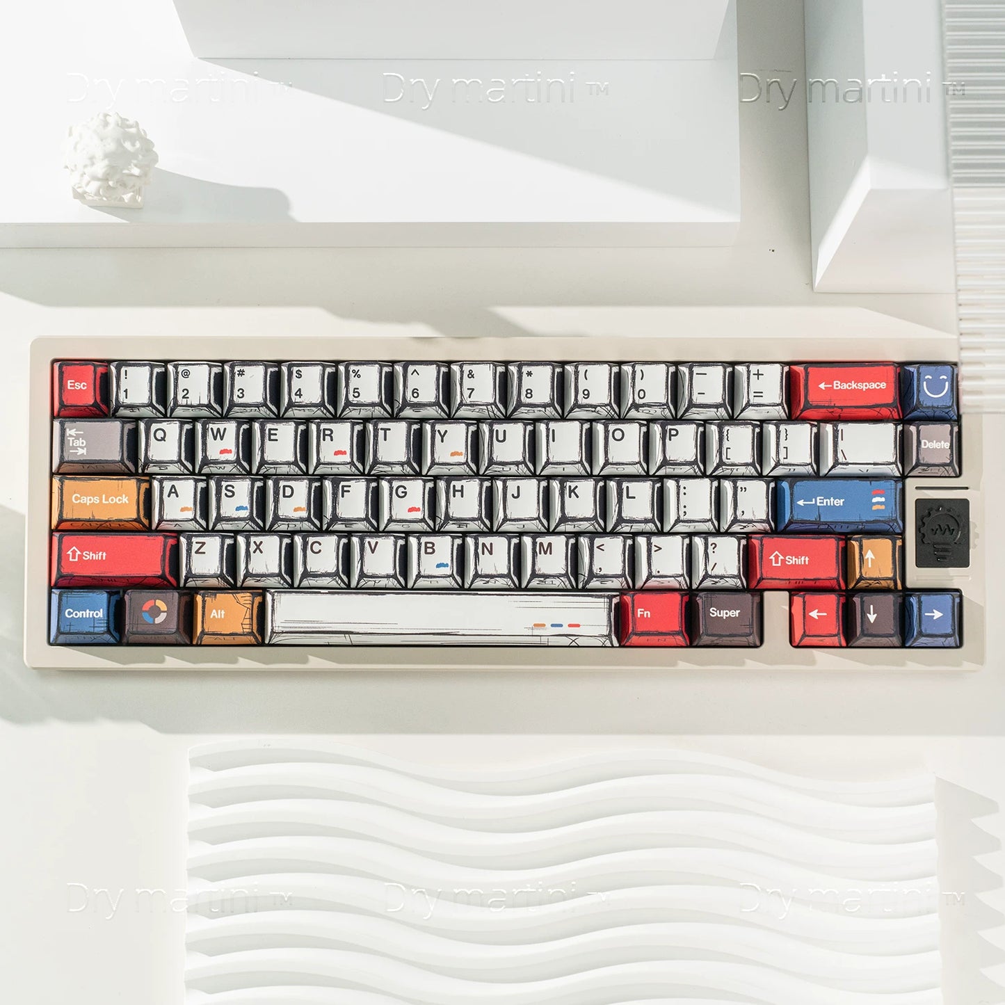 Comic Style PBT Shine-Through Keycaps (OEM) – Double Legends | 68–108 Layouts