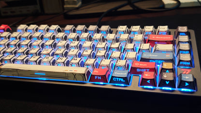 Comic Style PBT Shine-Through Keycaps (OEM) – Double Legends | 68–108 Layouts