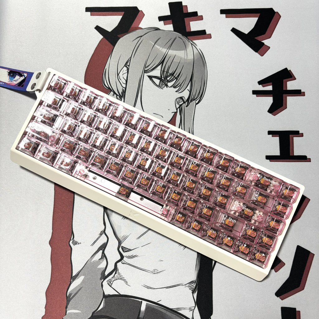 Peach Blossom Ice Crystal Translucent Keycaps (PC OEM) – 132 Keys