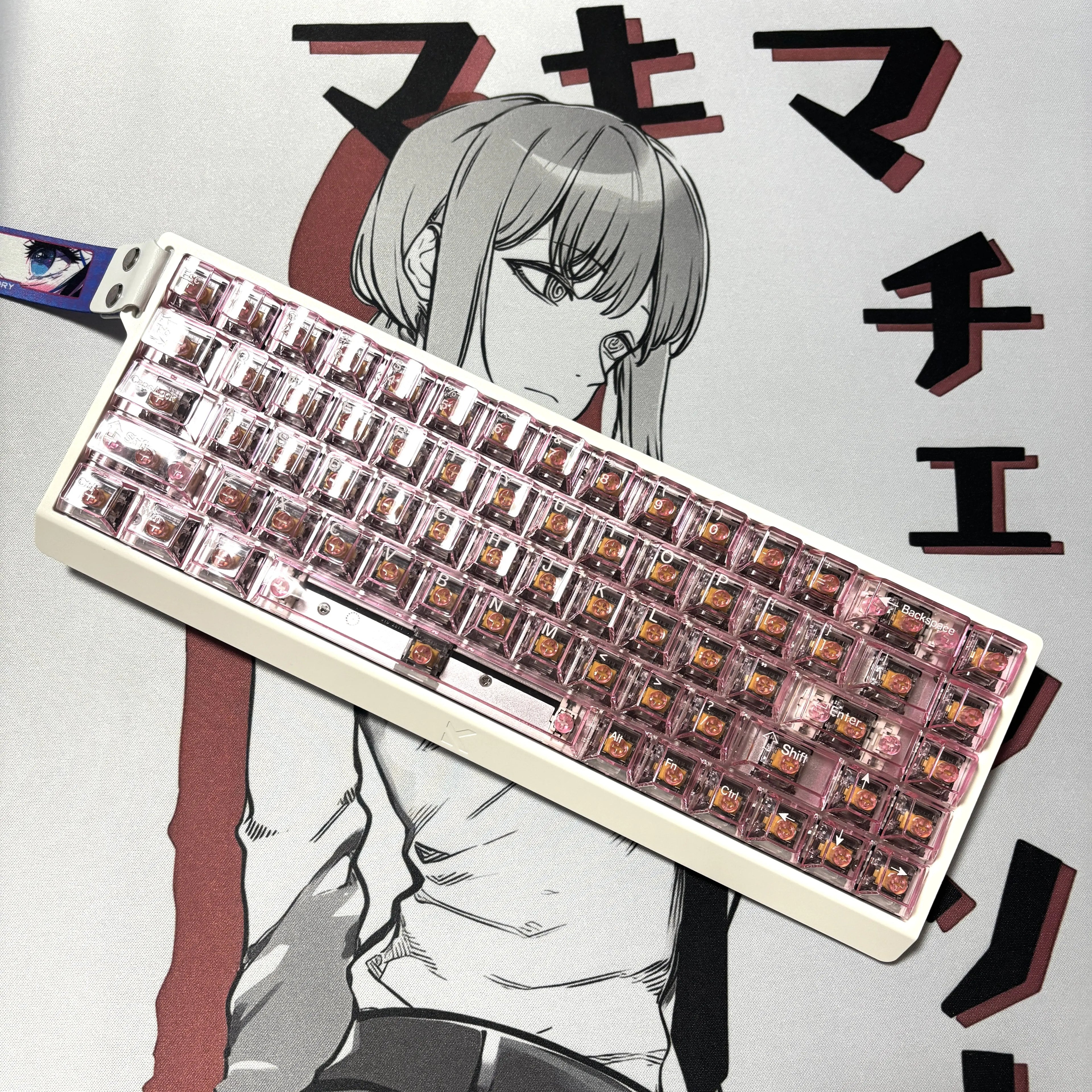 Peach Blossom Ice Crystal Translucent Keycaps (PC OEM) – 132 Keys
