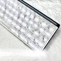 Silver White Forged Carbon Transparent PC Keycap Set – 132 Keys