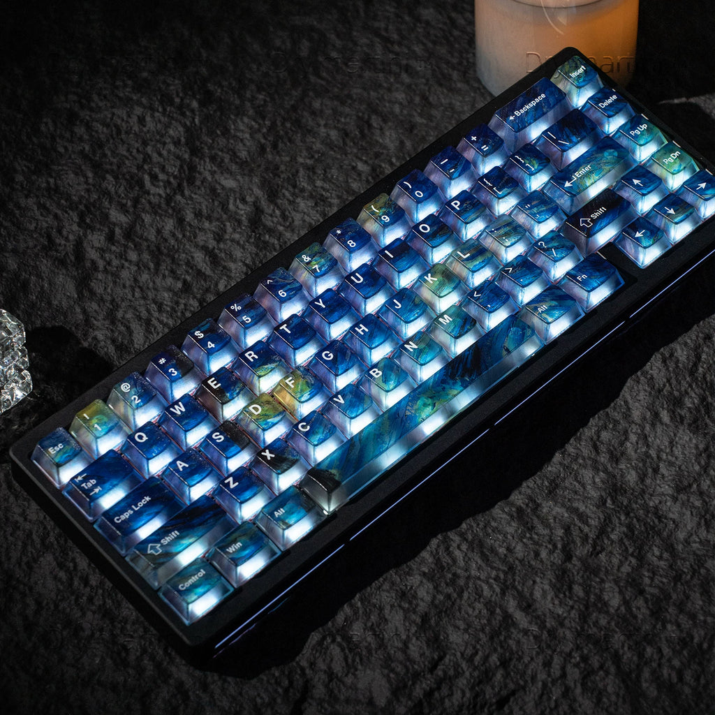 Starry Sky Transparent PC Keycap Set