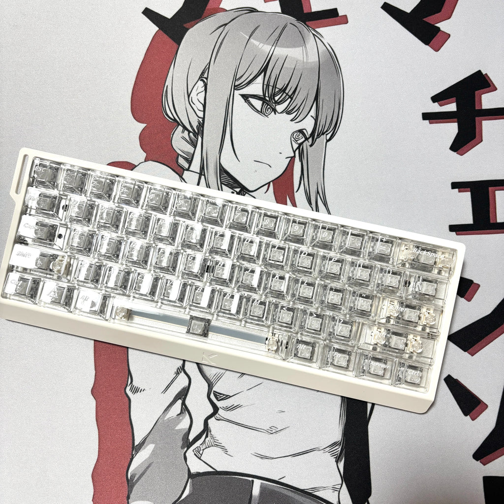 Azure Moon 2.0 Transparent PC Keycap Set – 132 Keys