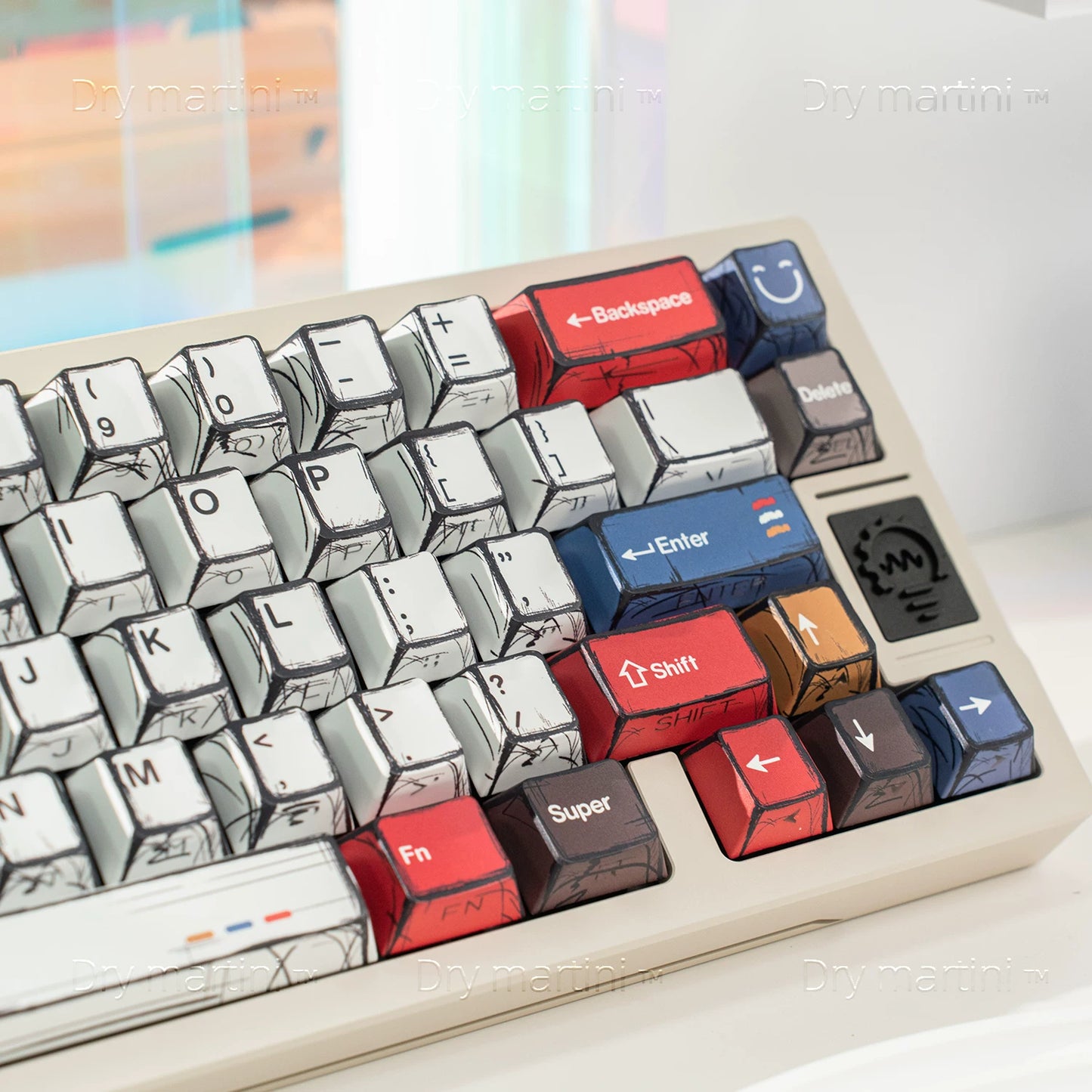 Comic Style PBT Shine-Through Keycaps (OEM) – Double Legends | 68–108 Layouts