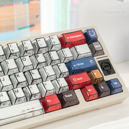 Comic Style PBT Shine-Through Keycaps (OEM) – Double Legends | 68–108 Layouts